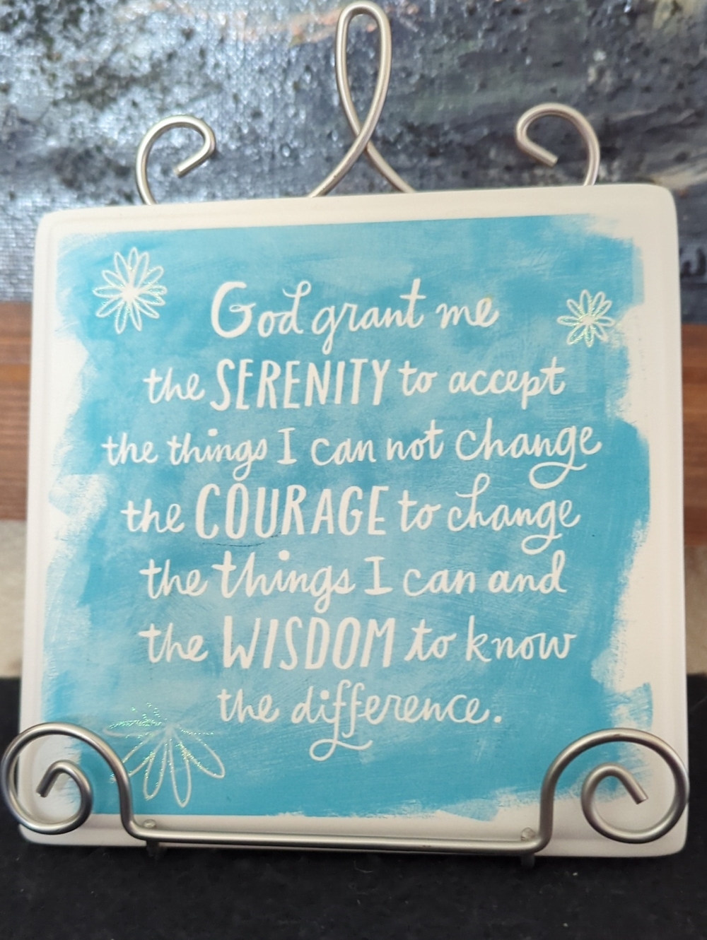 Hallmark Serenity Prayer Plaque w/ stand | Artistic Boost Table Top Decor Plaque